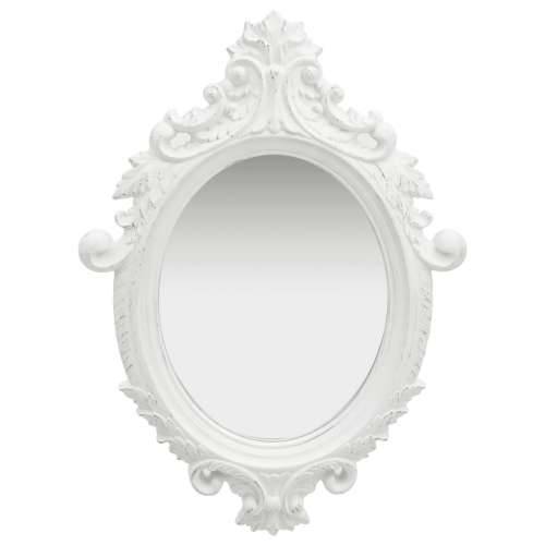 Zidno ogledalo u dvorskom stilu 56 x 76 cm bijelo