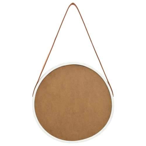 Zidno ogledalo s trakom 40 cm bijelo - Bijela Ø 40 cm 1 Cijena