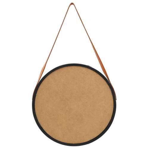 Zidno ogledalo s trakom 50 cm crno - Crna Ø 50 cm 1 Cijena