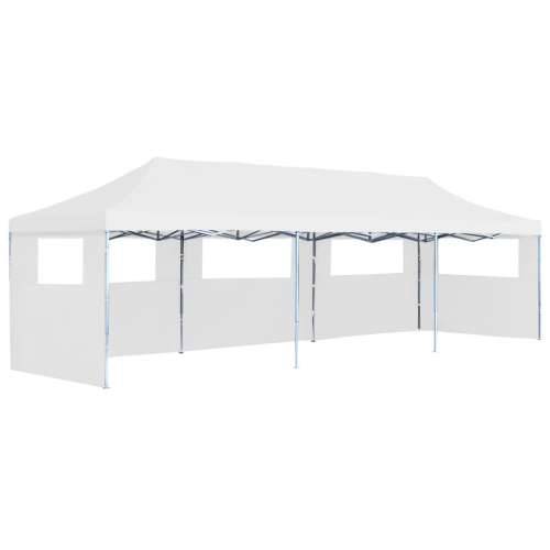 Sklopivi šator za zabave s 5 bočnih zidova 3 x 9 m bijeli Cijena