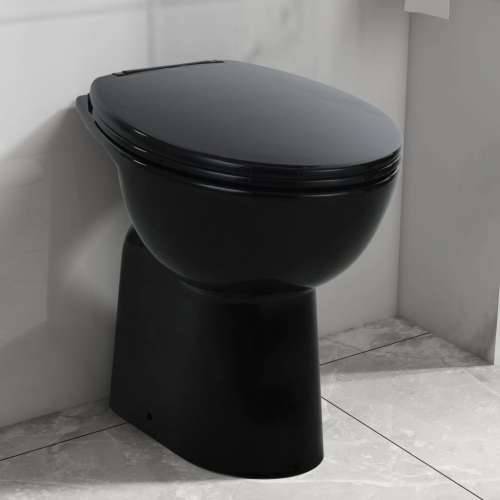 Toaletna školjka bez ruba 7 cm viša keramička crna Cijena