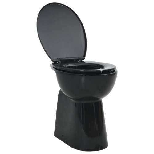 Toaletna školjka bez ruba 7 cm viša keramička crna Cijena