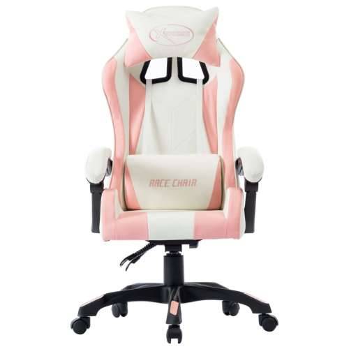 Igraća stolica od umjetne kože ružičasta Cijena