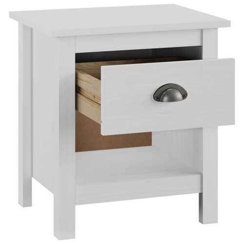 Noćni ormarići Hill 2 kom 46 x 35 x 49,5 cm od masivne borovine - Bijela 2 Cijena