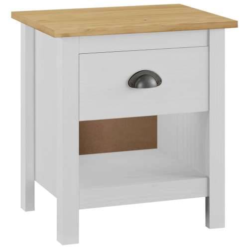 Noćni ormarići Hill 2 kom 46 x 35 x 49,5 cm od masivne borovine - Bijela i smeđa 2 Cijena