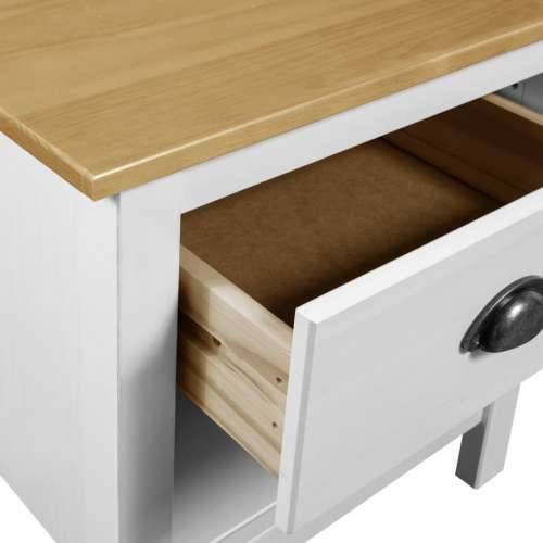 Noćni ormarići Hill 2 kom 46 x 35 x 49,5 cm od masivne borovine - Bijela i smeđa 2 Cijena