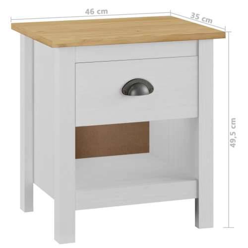 Noćni ormarići Hill 2 kom 46 x 35 x 49,5 cm od masivne borovine - Bijela i smeđa 2 Cijena