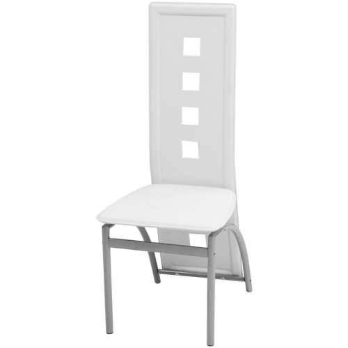 Blagovaonske stolice od umjetne kože 4 kom bijele Cijena