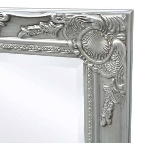 Zidno ogledalo u baroknom stilu 100 x 50 cm srebrno Cijena