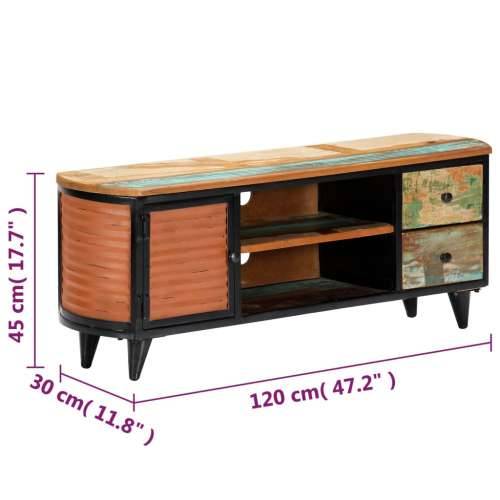 TV ormarić 120 x 30 x 45 cm od masivnog obnovljenog drva Cijena