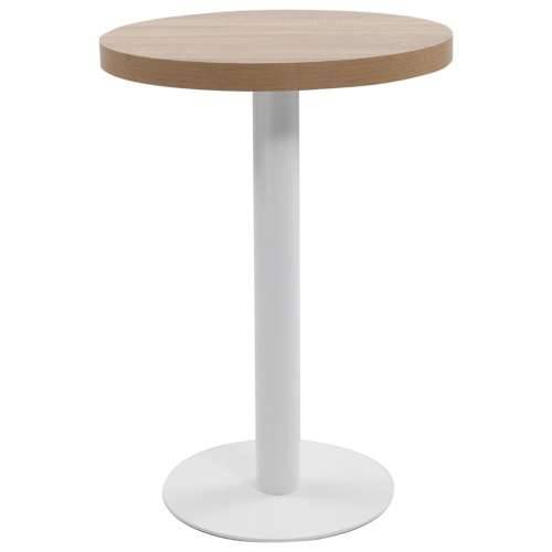 Bistro stol svjetlosmeđi 60 cm MDF svijetlo smeđa i bijela 60 x 75 cm 1 Cijena