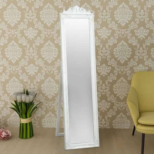 Samostojeće Ogledalo Barokni stil 160x40 cm Bijela boja Cijena
