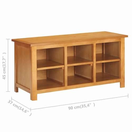 Stalak za cipele 90 x 37 x 45 cm od masivne hrastovine - 1 90 cm Cijena