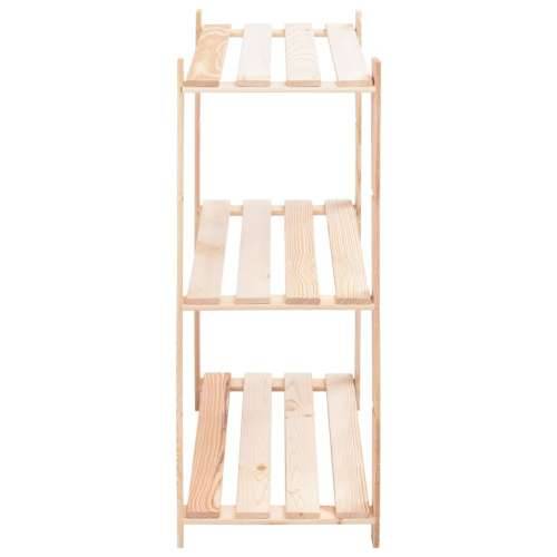 Stalak za pohranu s 3 razine 80x38x90 cm od borovine 150 kg - 1 Cijena