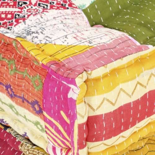 Modularni tabure od tkanine s patchworkom Cijena