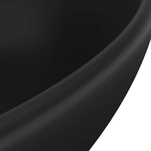 Luksuzni ovalni umivaonik mat crni 40 x 33 cm keramički Cijena