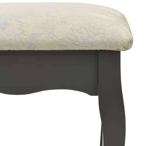 Toaletni stolić sa stolcem sivi 75x69x140 cm od drva paulovnije Cijena