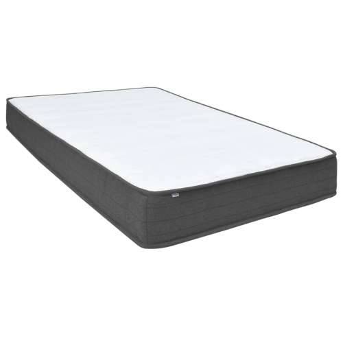 Krevet od tkanine s oprugama tamnosivi 140 x 200 cm - 140 x 200 cm Uzglavlje s kvadratima + baza za krevet 35,5 cm Cijena
