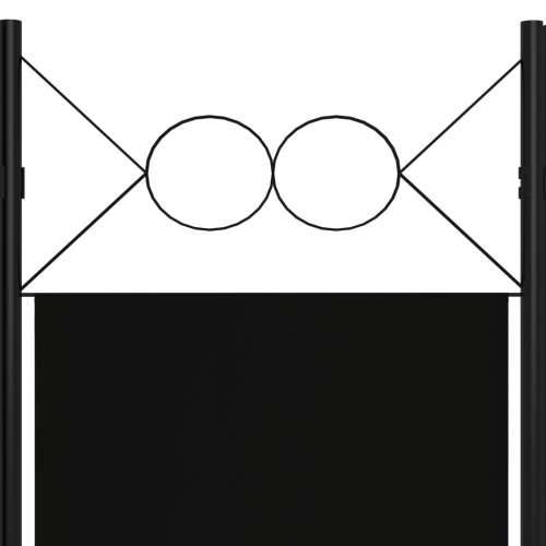 Sobna pregrada sa 6 panela crna 240 x 180 cm Cijena