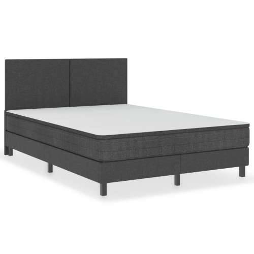 Krevet od tkanine s oprugama tamnosivi 140 x 200 cm - 140 x 200 cm Obično uzglavlje + baza za krevet 24,5 cm Cijena