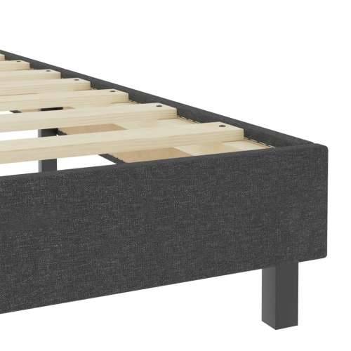 Krevet od tkanine s oprugama tamnosivi 140 x 200 cm - 140 x 200 cm Uzglavlje s kvadratima + baza za krevet 24,5 cm Cijena