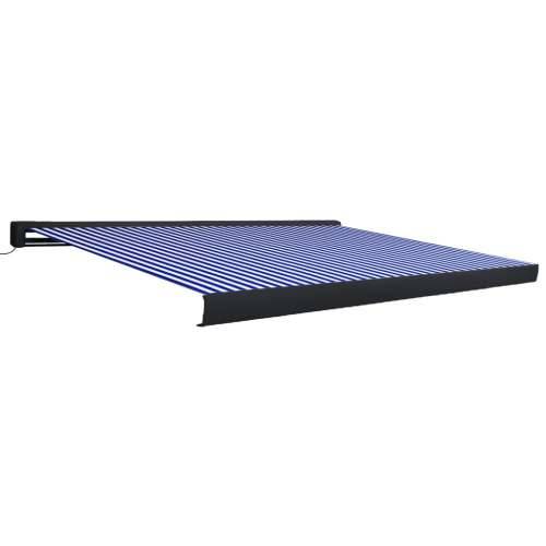 Motorizirana kazetna tenda 450 x 300 cm plavo-bijela - Plavo-bijela (sivi okvir) 450 x 300 cm 1 Cijena