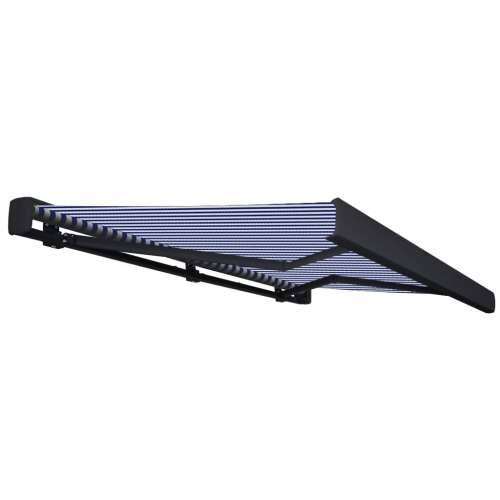 Motorizirana kazetna tenda 450 x 300 cm plavo-bijela - Plavo-bijela (sivi okvir) 450 x 300 cm 1 Cijena