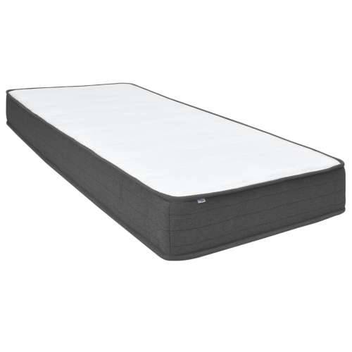Krevet od tkanine s oprugama tamnosivi 200 x 200 cm - 200 x 200 cm Uzglavlje s kvadratima + baza za krevet 24,5 cm Cijena