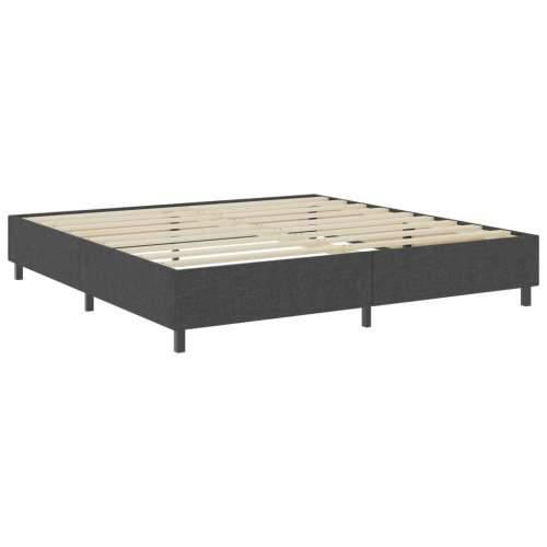 Krevet od tkanine s oprugama tamnosivi 200 x 200 cm - 200 x 200 cm Uzglavlje s kvadratima + baza za krevet 35,5 cm Cijena