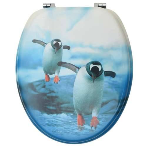 Toaletne daske s poklopcem 2 kom MDF s uzorkom pingvina Cijena