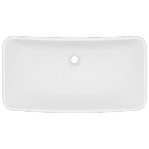 Luksuzni pravokutni umivaonik mat bijeli 71 x 38 cm keramički Cijena