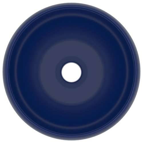 Luksuzni okrugli Lavabo - Umivaonik mat tamnoplavi 40 x 15 cm keramički - mat tamnoplava Cijena