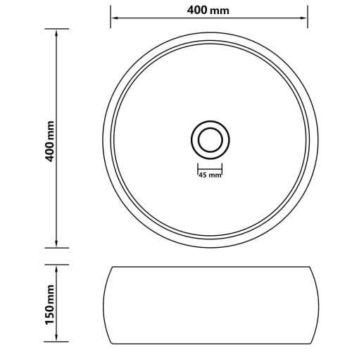 Luksuzni okrugli Lavabo - Umivaonik mat tamnoplavi 40 x 15 cm keramički - mat tamnoplava Cijena