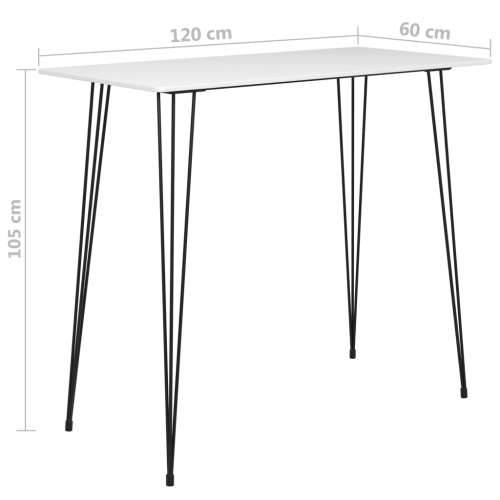 Barski stol bijeli 120 x 60 x 105 cm - Bijela 1 Cijena