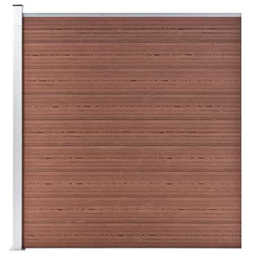 Set WPC ograda 8 kvadratnih + 1 kosa 1484 x 186 cm smeđi - Smeđa 1 8 sekcija + 1 zaklonjena sekcija Cijena