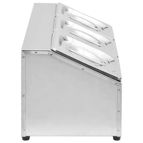 Držač Gastronorm za 3 posude GN 1/6 od nehrđajućeg čelika - 22.5 x 49.7 x 21.5 cm Cijena
