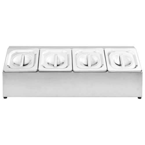 Držač Gastronorm za 4 posude GN 1/6 od nehrđajućeg čelika  - 22.5 x 66 x 21.5 cm Cijena