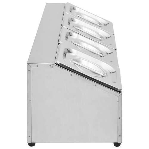 Držač Gastronorm za 4 posude GN 1/6 od nehrđajućeg čelika  - 22.5 x 66 x 21.5 cm Cijena