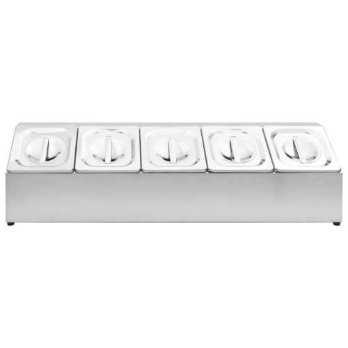 Držač Gastronorm za 5 posuda GN 1/6 od nehrđajućeg čelika  - 22.5 x 82.5 x 21.5 cm Cijena
