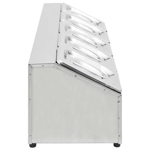 Držač Gastronorm za 5 posuda GN 1/6 od nehrđajućeg čelika  - 22.5 x 82.5 x 21.5 cm Cijena