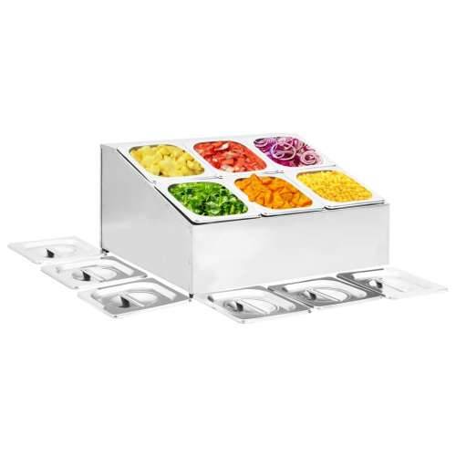 Držač Gastronorm za 6 posuda GN 1/6 od nehrđajućeg čelika - 40 x 50.3 x 25 cm Cijena