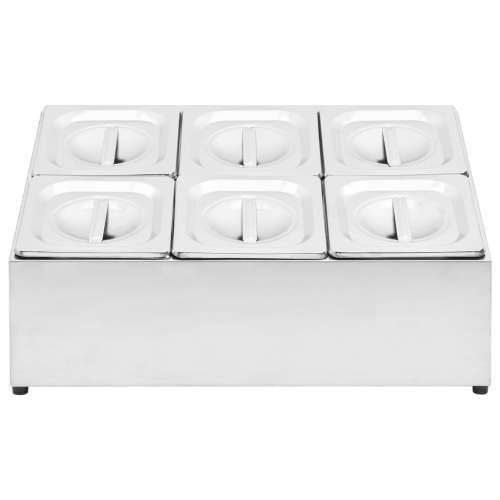 Držač Gastronorm za 6 posuda GN 1/6 od nehrđajućeg čelika - 40 x 50.3 x 25 cm Cijena