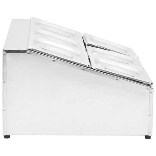 Držač Gastronorm za 6 posuda GN 1/6 od nehrđajućeg čelika - 40 x 50.3 x 25 cm Cijena