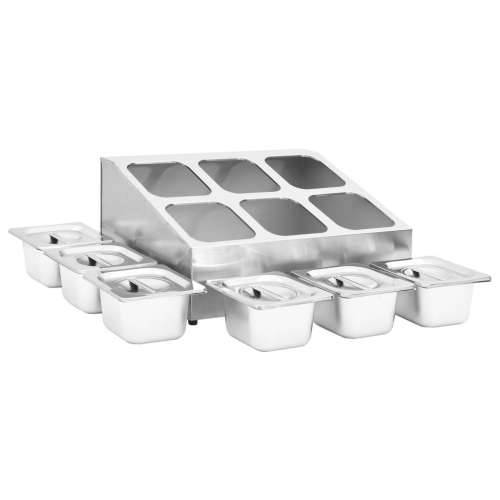 Držač Gastronorm za 6 posuda GN 1/6 od nehrđajućeg čelika - 40 x 50.3 x 25 cm Cijena