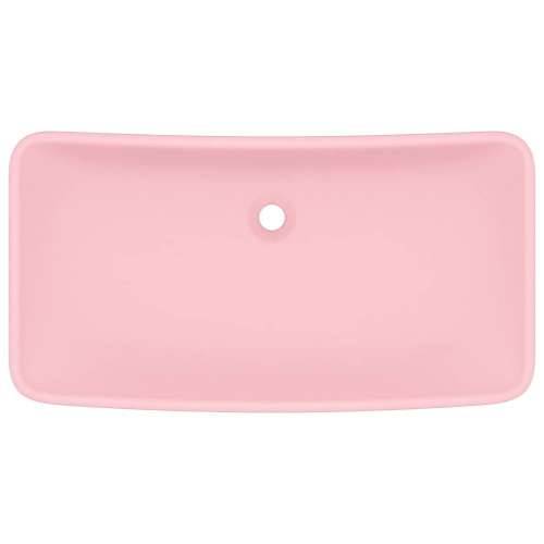 Luksuzni pravokutni umivaonik mat ružičasti 71x38 cm keramički Cijena