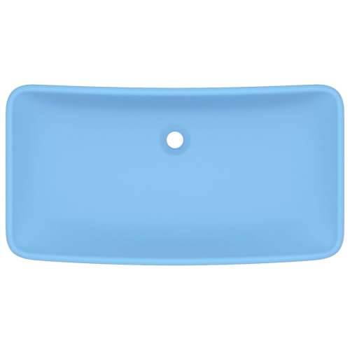 Luksuzni pravokutni umivaonik mat plavi 71 x 38 cm keramički Cijena