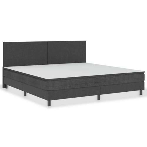 Krevet od tkanine s oprugama tamnosivi 200 x 200 cm - 200 x 200 cm Obično uzglavlje + baza za krevet 24,5 cm Cijena