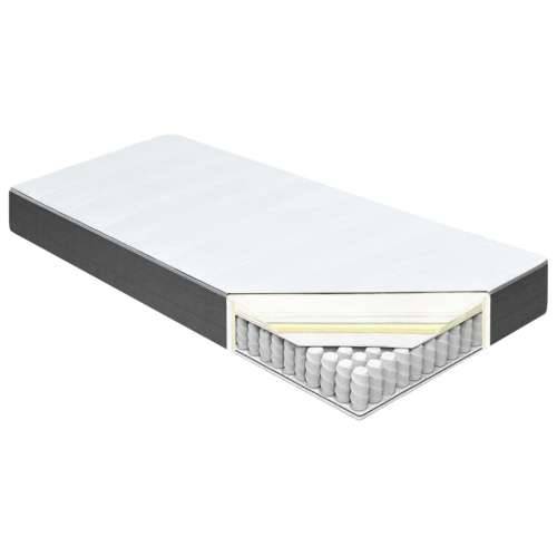 Krevet od tkanine s oprugama tamnosivi 200 x 200 cm - 200 x 200 cm Obično uzglavlje + baza za krevet 24,5 cm Cijena