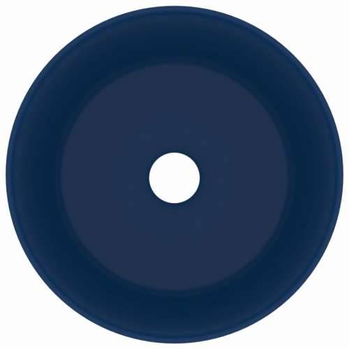 Luksuzni okrugli umivaonik mat tamnoplavi 40 x 15 cm keramički Cijena