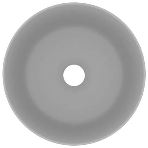 Luksuzni okrugli umivaonik mat svjetlosivi 40 x 15 cm keramički Cijena